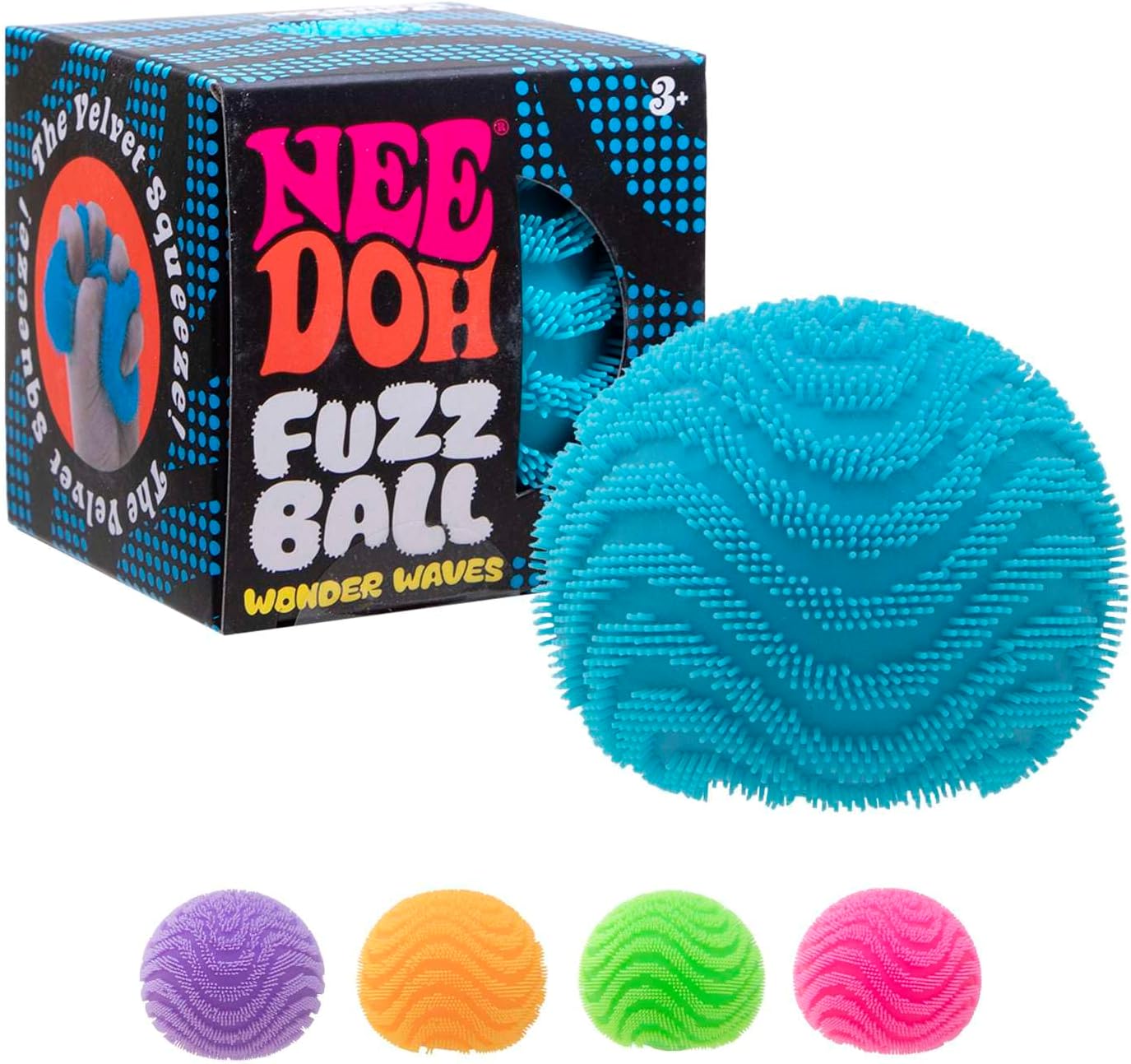 NeeDoh Fuzz Ball Wonder Waves — Fuzz Ball sensory fidget toy, NeeDoh stress ball — photo 7 of 11