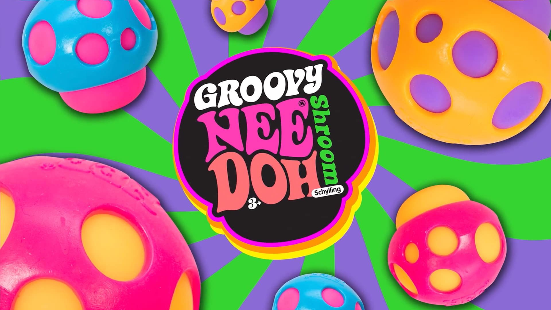NeeDoh Groovy Shroom — Classics sensory fidget toy, NeeDoh stress ball — photo 2 of 11