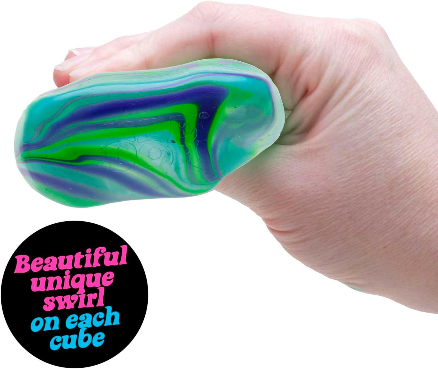 NeeDoh Nice Cube Swirl — Cubes & Shapes sensory fidget toy, NeeDoh stress ball — photo 6 of 7