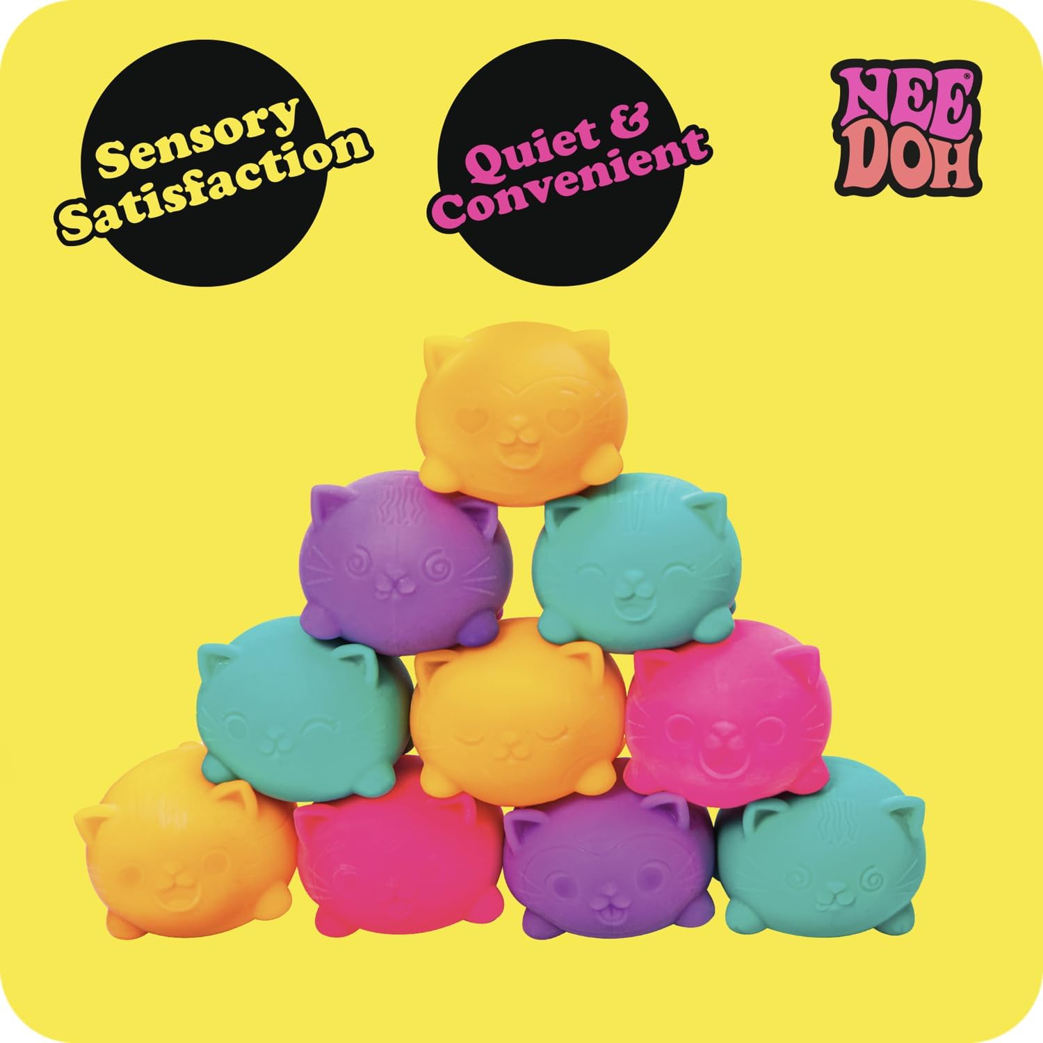 Teenie NeeDoh Cool Cats — Teenie Series sensory fidget toy, NeeDoh stress ball — photo 2 of 6